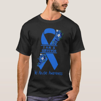 Ik ben een overlevende KINDERMISBRUIK bewustzijn T-shirt