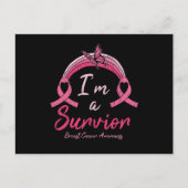 Ik ben een overlevende krijger van borstkanker bew briefkaart (Voorkant)