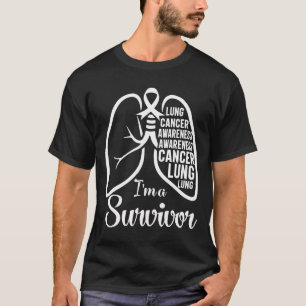 Ik ben een overlevende longkanker bewustzijnsmaand t-shirt