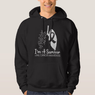 Ik ben een overlevende Lung Cancer Awareness Month Hoodie
