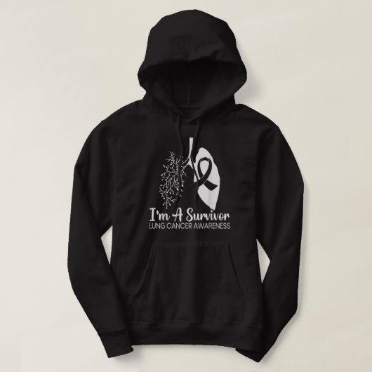 Ik ben een overlevende Lung Cancer Awareness Month Hoodie (Design voorkant)