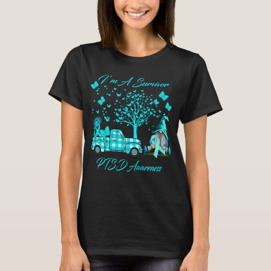 Ik ben een overlevende PTSD Bewustheid T-shirt (Voorkant)