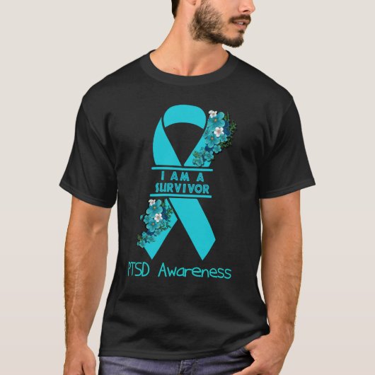 Ik Ben Een Overlevende PTSD Bewustzijn T-shirt (Voorkant)