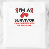 Ik ben een overlevende rechthoekige sticker (Tas)