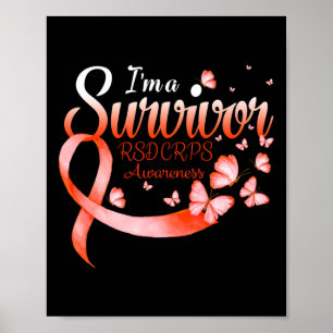 Ik ben een overlevende RSD CRPS Awareness Butterfl Poster