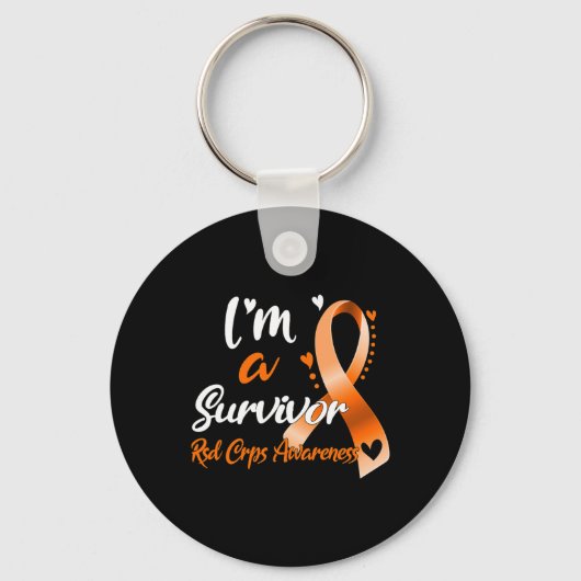 Ik ben een overlevende RSD Crps Bewustheid Sleutelhanger (Voorkant)
