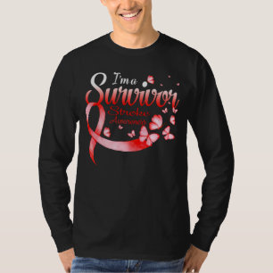Ik ben een overlevende stroke-bewustzijn, Butterfl T-shirt
