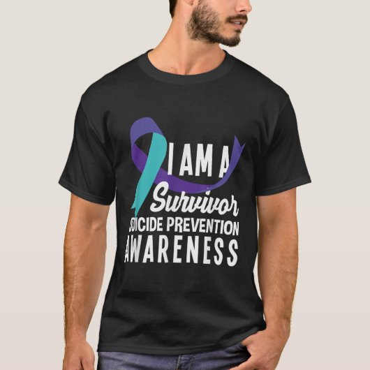 Ik ben een overlevende suïcidepreventie. t-shirt (Voorkant)