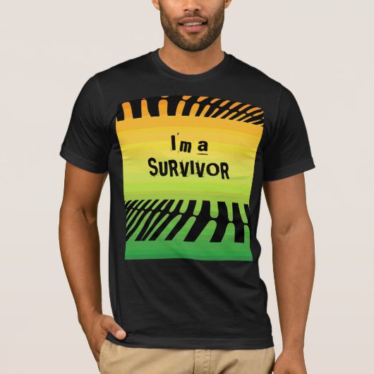 Ik ben een overlevende t-shirt (Voorkant)