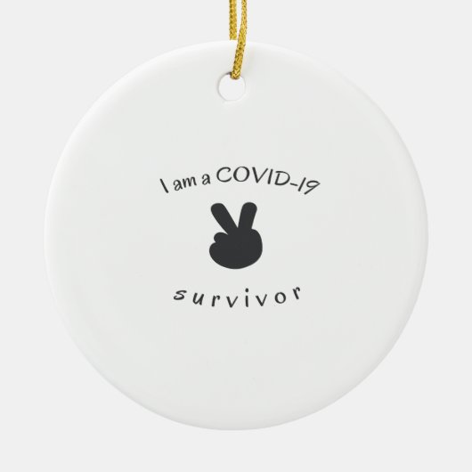 Ik ben een overlevende van 19. keramisch ornament (Voorkant)