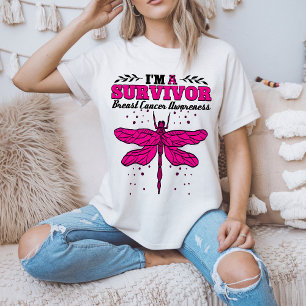 Ik ben een overlevende van libel borstkanker bewus t-shirt