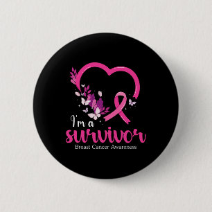 Ik ben een overlevende van vrouwen die zich bewust ronde button 5,7 cm