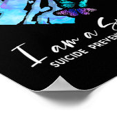 Ik ben een overlevende zelfmoordpreventie hart poster (Hoek)