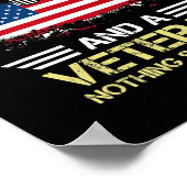 Ik ben een pa opa Veteran Vaderdag Poster (Hoek)