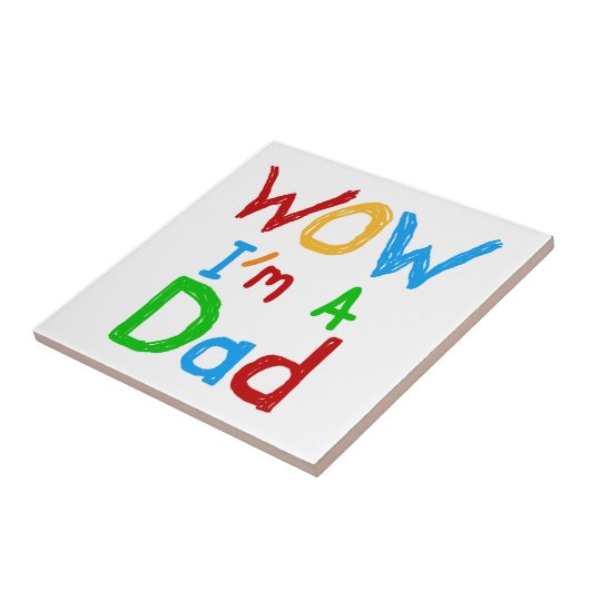 Ik ben een pa T-shirts en GIfts Tegeltje (Zijkant)