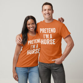 Ik ben een paardenkostuum Halloween Lazy Easy T-shirt
