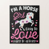 Ik ben een paardenmeisje dat makkelijk van te houd legpuzzel (Verticaal)