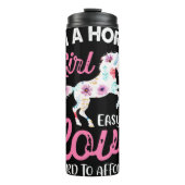 Ik ben een paardenmeisje dat makkelijk van te houd thermosbeker (Voorkant)