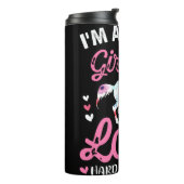 Ik ben een paardenmeisje dat makkelijk van te houd thermosbeker (Gedraaid links)
