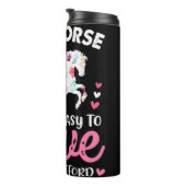 Ik ben een paardenmeisje dat makkelijk van te houd thermosbeker (Geroteerd rechts)