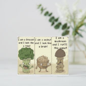 Ik ben een paddenstoel briefkaart (Staand voorkant)