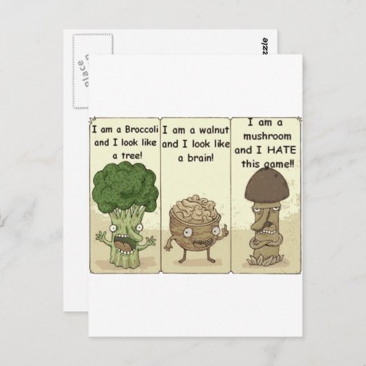 Ik ben een paddenstoel briefkaart (Voorkant / Achterkant)