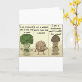 Ik ben een paddestoel kaart (Gele Bloem)