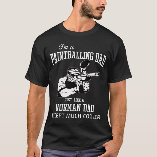 Ik ben een paintballende vader t-shirt (Voorkant)