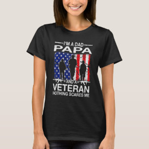 Ik ben een pap en een veteraan voor papa Vaderdag. T-shirt