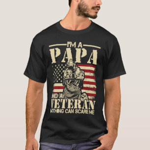 Ik ben een Papa en een veteraan patriottisch Ameri T-shirt