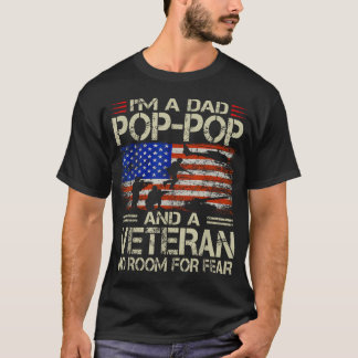 IK BEN EEN Papa Opa Opa En Veteraan Grappige Retro T-shirt