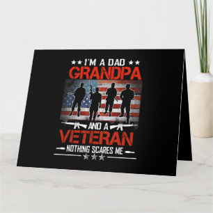 Ik ben een papa opa trotse veteraan Vaderdag 235 Kaart