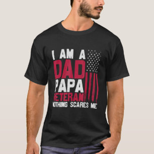 Ik ben een papa veteraan met pensioen t-shirt