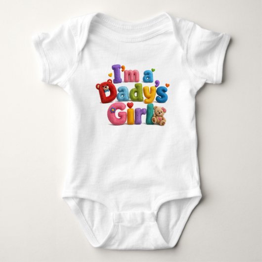 Ik ben een papa's meisje kleur romper (Voorkant)