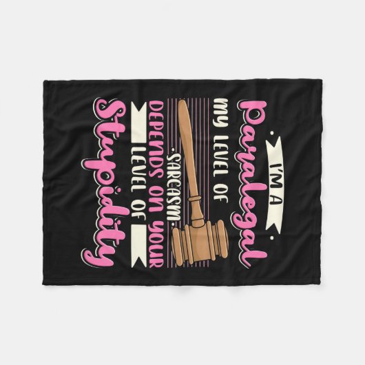 Ik ben een paralegal fleece deken (Voorkant (Horizontaal))