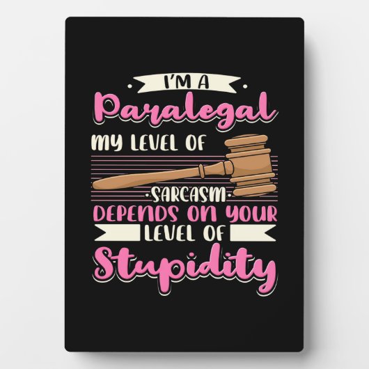 Ik ben een paralegal fotoplaat (voorkant)