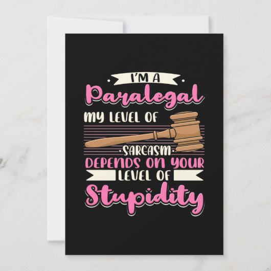 Ik ben een paralegal kaart (Voorkant)