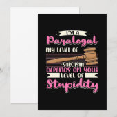 Ik ben een paralegal kaart (Voorkant / Achterkant)