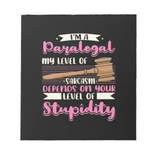 Ik ben een paralegal notitieblok