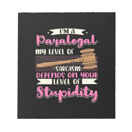 Ik ben een paralegal notitieblok (Voorkant)