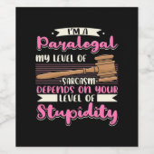 Ik ben een paralegal wijn etiket (Enkel label)