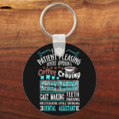 Ik ben een patiëntenliefhebber die een koffie hoor sleutelhanger (Voorkant)