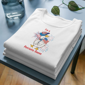 Ik ben een patriottische gans Amerikaanse feestdag T-shirt