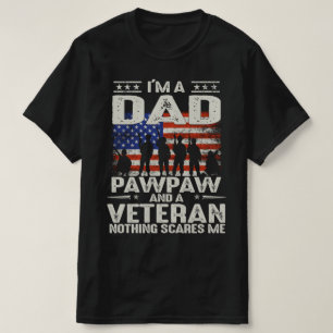 ik ben een pawpaw en een veteraan die me niets ban t-shirt