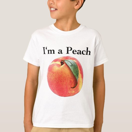 Ik ben een Peach T-shirt (Voorkant)