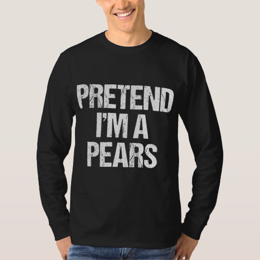 Ik ben een peeren Funny Lazy Halloween Costume T-shirt (Voorkant)