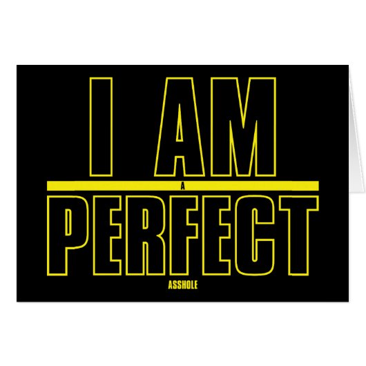 Ik ben een perfecte Kaart met een gat in de buik. (Voorkant Horizontaal)