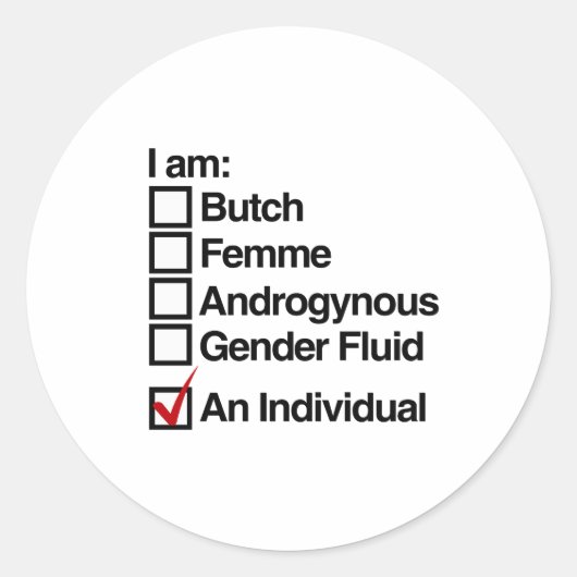 Ik ben een persoon (gedrag) ronde sticker (Voorkant)