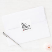 Ik ben een persoon (gedrag) vierkante sticker (Envelop)