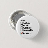 Ik ben een persoon (klasse) ronde button 3,2 cm (Voorkant /achterkant)